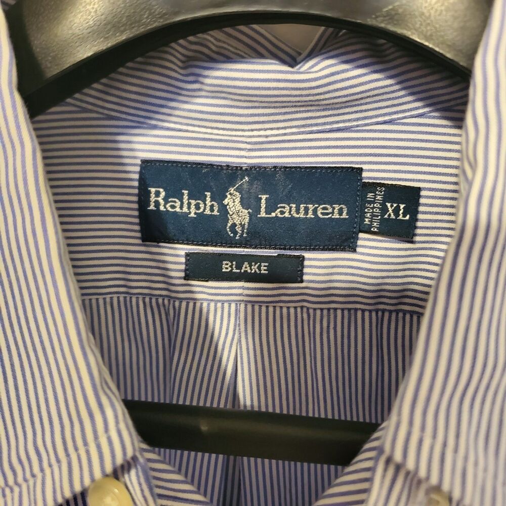 Ralph Lauren Lot of 3 XL Blue Button Down Shirts Classic Fit Blake Prep Pony - Picture 7 of 10